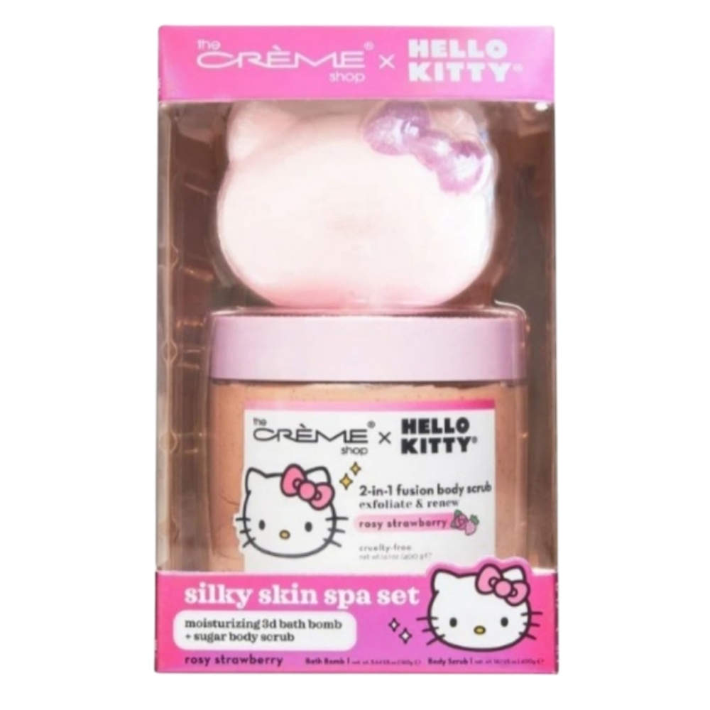 The Crème Shop x Hello Kitty Silky Skin Spa Set Rosy Strawberry Limited Edition